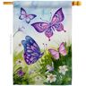 Ornament Collection 28 in. x 40 in. Butterflies Field Garden Friends House Flag Double-Sided Decorative Vertical Flags