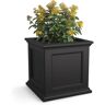 Mayne Fairfield 20 in. Square Self-Watering Black Polyethylene Planter