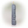 Alpine 42 in. Tall Indoor/Outdoor Cement Moai Head Statue with Oil Torch Lamp