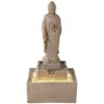 Design Toscano Earth Witness Buddha Medium Stone Bonded Resin Illuminated Garden Fountain