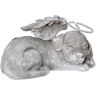 Exhart Solar Sleeping Dog Angel Garden Statue