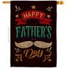 Breeze Decor 28 in. x 40 in. Hooray Father's Day House Flag 2-Sided Family Decorative Vertical Flags