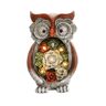 Tidoin Garden Statue Owl Figurines, Solar Powered Resin Animal Sculpture with 5 LED Lights for Patio, Lawn, Garden Decor