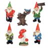 Exhart Miniature Gnome Garden Statue 6-Pack