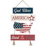 Glitzhome 20.75 in. H Patriotic/Americana Word Sign Door Hanger