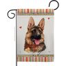 Breeze Decor 13 in. x 18.5 in. German Shepherd Happiness Dog Garden Flag Double-Sided Readable Both Sides Animals Decorative