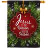 Ornament Collection 28 in. x 40 in. Jesus is the Reason Winter House Flag Double-Sided Decorative Vertical Flags