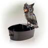 Alpine 23 in. Tall Indoor/Outdoor Metal Owl Water Fountain, Multicolor