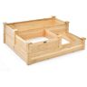 HONEY JOY 3-Tier Raised Garden Bed Wooden Elevated Planter Box with Open-Ended Base Outdoor Flower Vegetable Herb