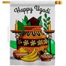 Ornament Collection 28 in. x 40 in. Celebrate Ugadi Celebration House Flag Double-Sided Decorative Vertical Flags