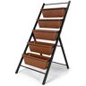 HONEY JOY 5-Tier Vertical Herb Garden Planter Box Outdoor Elevated Raised Bed Brown