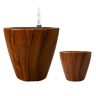 DIRECT WICKER 10 in. Dia Brown Plastic Smart Self-Watering Planter Pot (2-Pack)