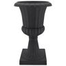 Arcadia Garden Products Deluxe Pedestal 10 in. x 17 in. Black Plastic Urn