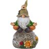 Galt International Bless This Garden Stone Meditating Garden Gnome Statue 8 in.