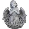 Northlight 16 in. Decorative Angel Child Wrapped in Wings Religious Outdoor Garden Statue