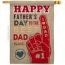 Breeze Decor 28 in. x 40 in. Best Dad Ever Father's Day House Flag 2-Sided Family Decorative Vertical Flags