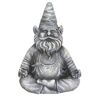 Exhart Grey Gnamaste Gnome Garden Statue