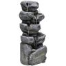 Cesicia 9.80 in. W Outdoor Resin Fountain with LED Lights in 6-Crock