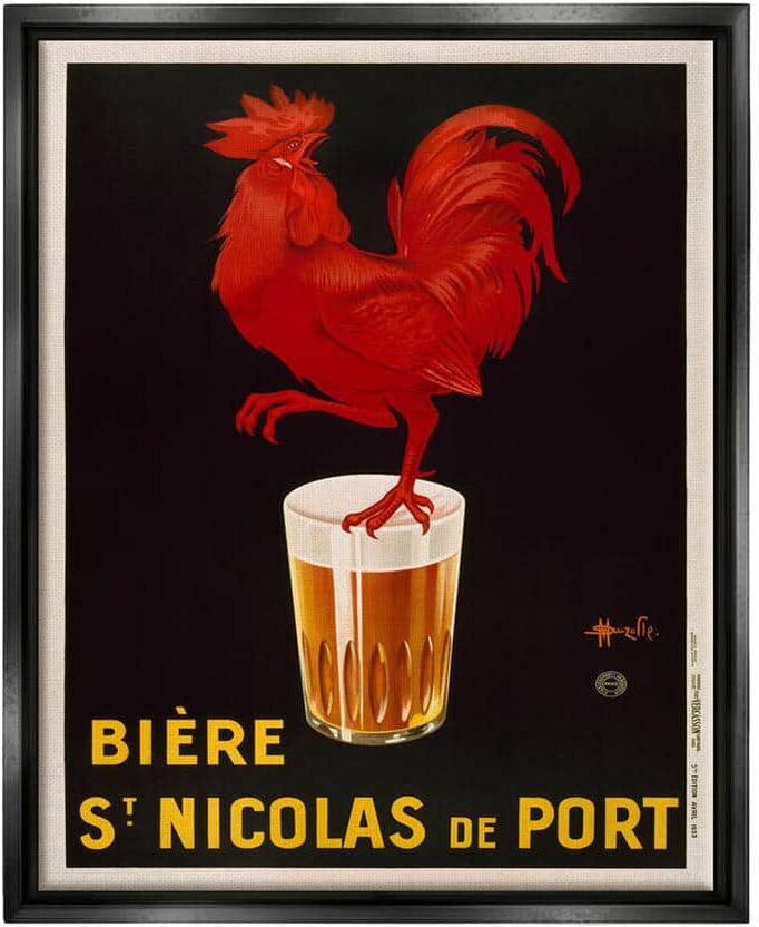 The Stupell Home Decor Collection Vintage Beer Brewery Ad Design by Marcus Jules Floater Framed Animal Art Print 21 in. x 17 in.