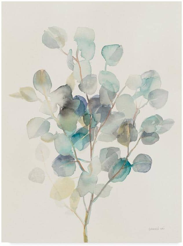 Trademark Fine Art 19 in. x 14 in. "Eucalyptus III" by Danhui Nai Printed Canvas Wall Art