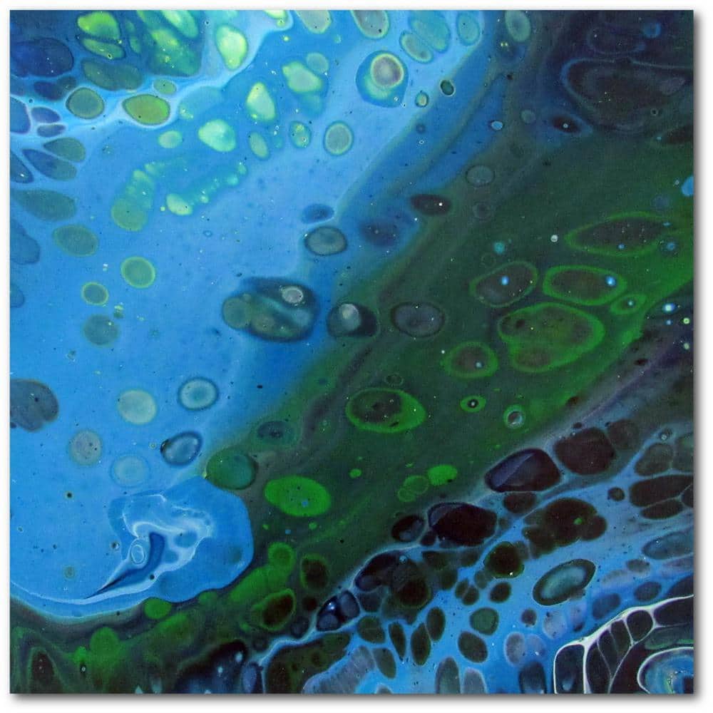 Courtside Market Sea Peace Gallery-Wrapped Canvas Abstract Wall Art 16 in. x 16 in.