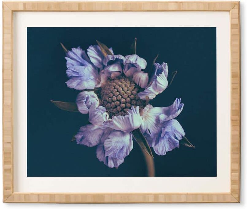 DenyDesigns. Purple honeycomb by Morgan Kendall Bamboo Framed nature Art Print 14 in. x 16.5 in.