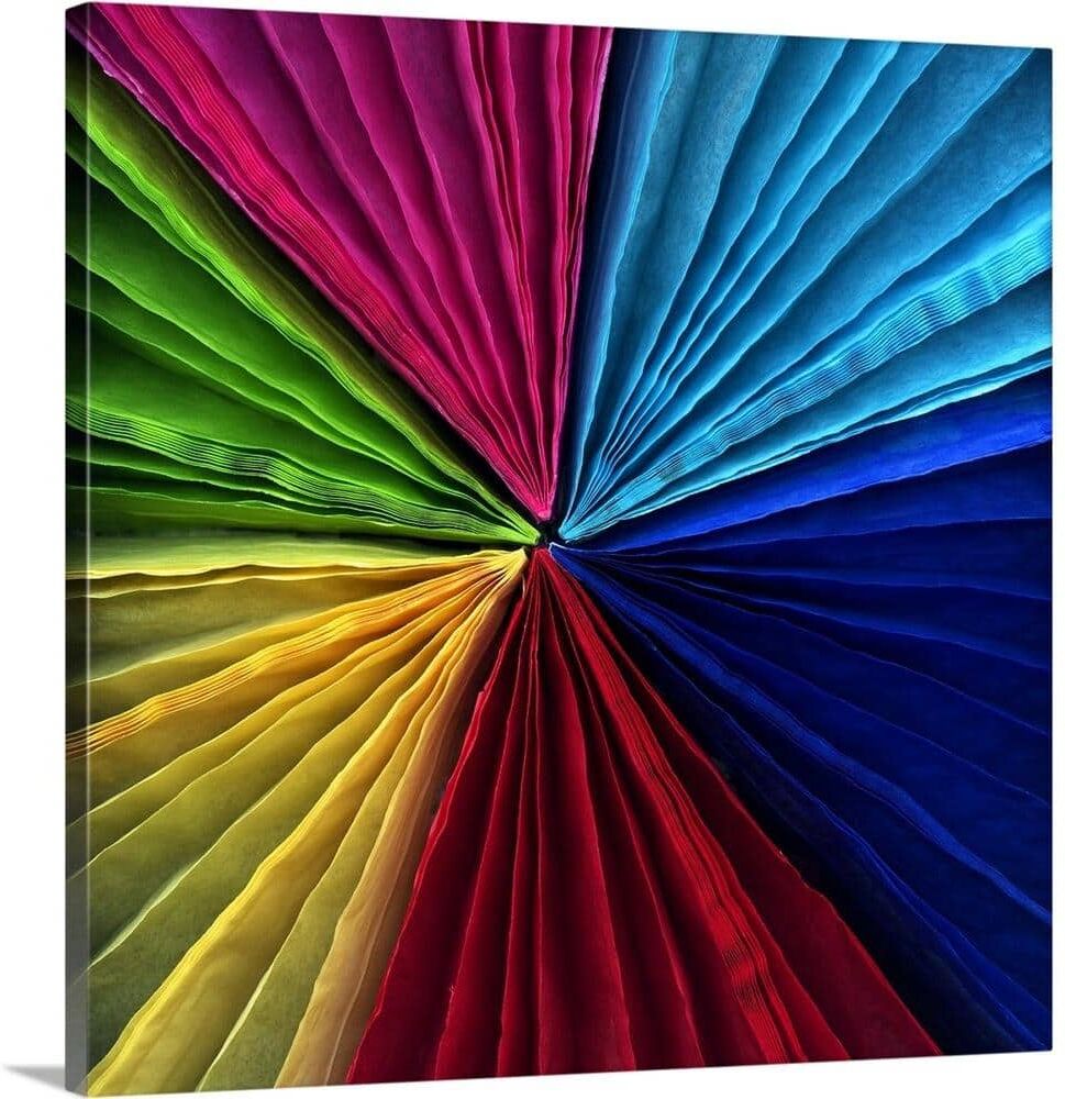 GreatBigCanvas Colorful Fans by Magda Indigo Canvas Wall Art