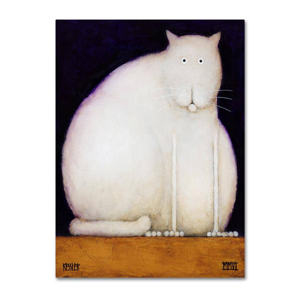 Trademark Fine Art 19 in. x 14 in. "Fat Cat" by Daniel Patrick Kessler Printed Canvas Wall Art