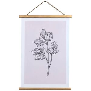 Stratton Home Decor Modern Pink Floral Print On Metal With Wood Hanger Frame Wall Art