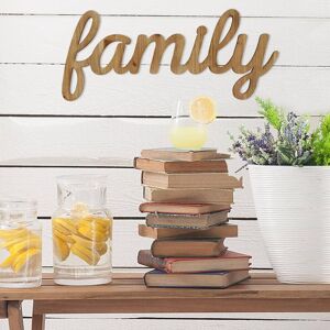 Stratton Home Decor Family Natural Wood Script Wall Art