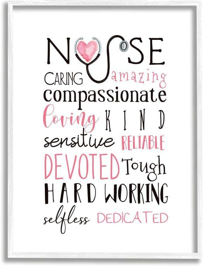 Stupell Industries Nurse Inspirational Healthcare Gratitude By Elizabeth Tyndall Framed Print Abstract Texturized Art 11 in. x 14 in.