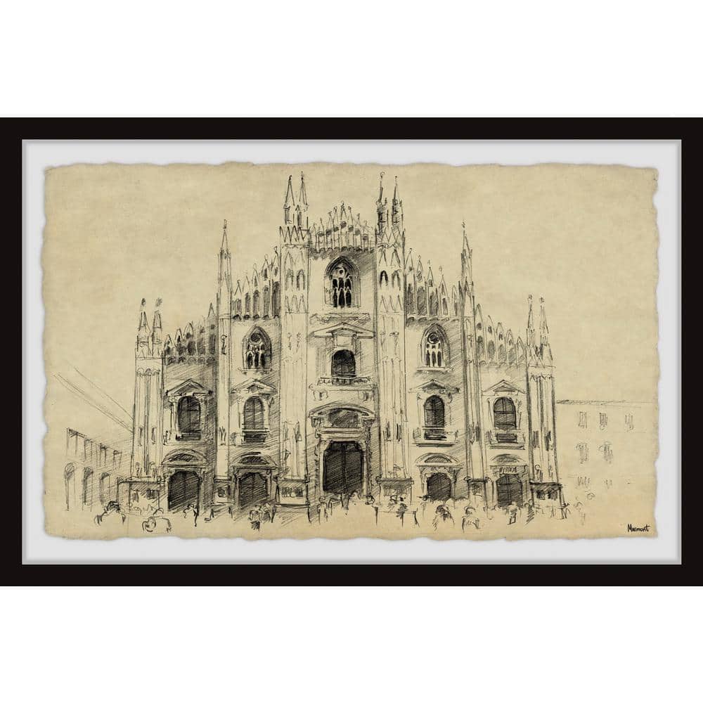 Milan Cathedral by Marmont Hill Framed Architecture Art Print 20 in. x 30 in.