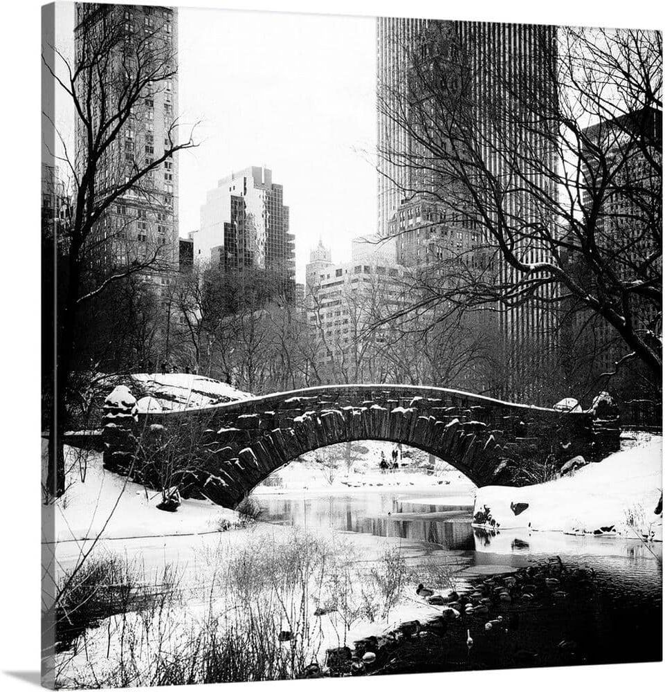 GreatBigCanvas New York City - Central Park under snow by Philippe Hugonnard Canvas Wall Art