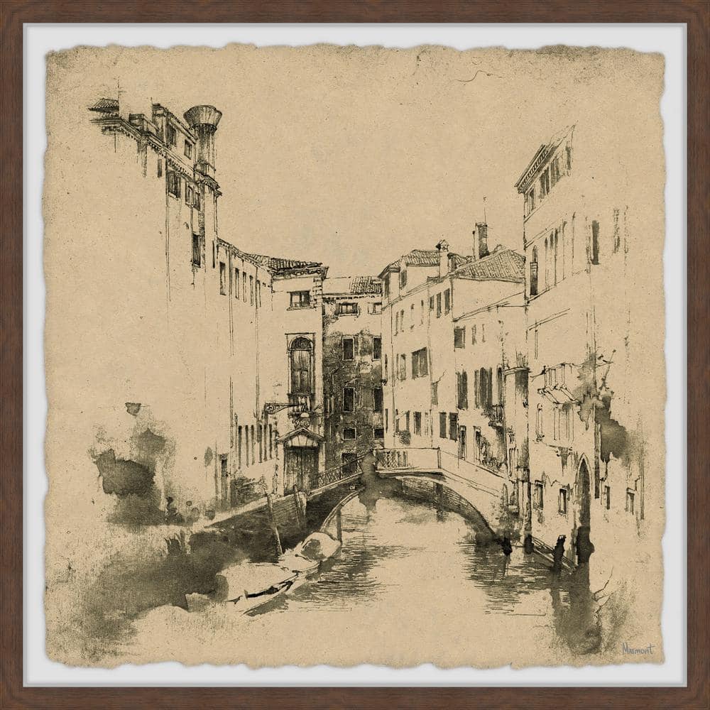 Venice Canal by Marmont Hill Framed Architecture Art Print 32 in. x 32 in.