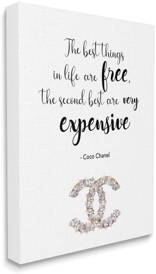 Stupell Industries Second Best Things In Life Quote Fashion Brand Text by Ziwei Li Unframed Print Abstract Wall Art 24 in. x 30 in.