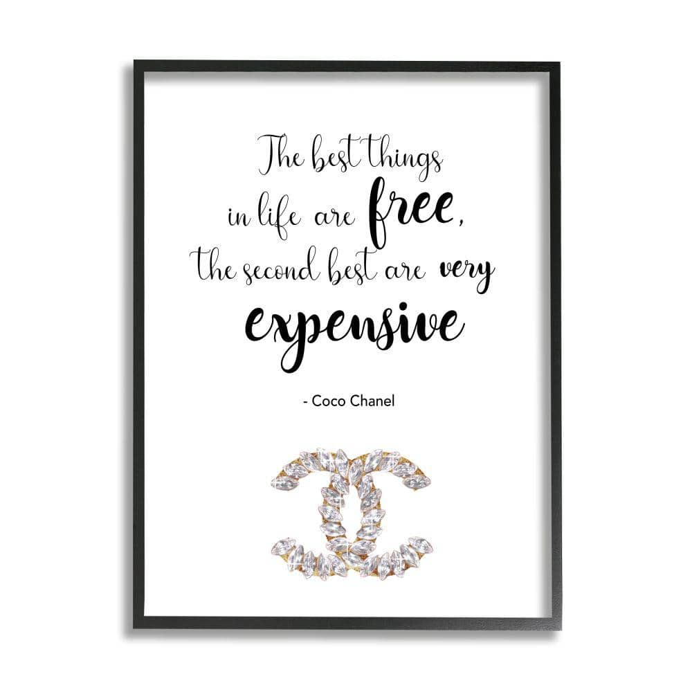 Stupell Industries Second Best Things In Life Quote Fashion Brand Text By Ziwei Li Framed Print Abstract Texturized Art 24 in. x 30 in.