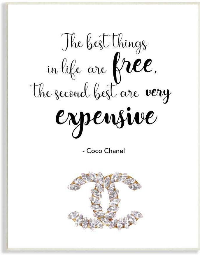 Stupell Industries Second Best Things In Life Quote Fashion Brand Text By Ziwei Li Unframed Print Abstract Wall Art 13 in. x 19 in.