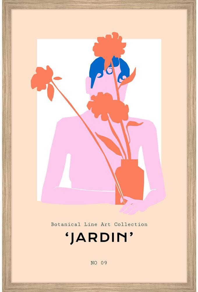 Jardin No 09 by Marmont Hill Framed Nature Art Print 18 in. x 12 in.