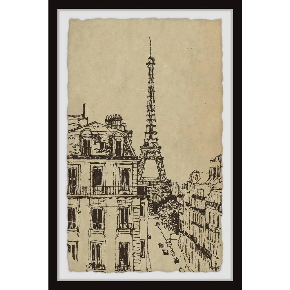 Dreamy Paris by Marmont Hill Framed Architecture Art Print 30 in. x 20 in.