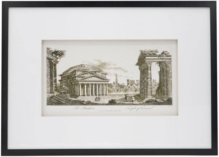 A & B Home Smithsonian Framed Architecture Art Print 19.7 in. x 27.6 in.