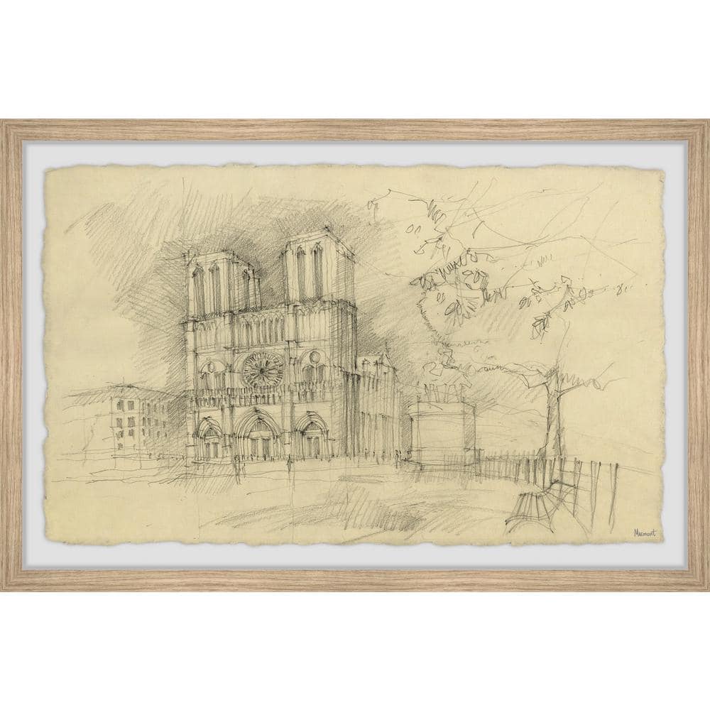 Notre Dame Cathedral by Marmont Hill Framed Architecture Art Print 20 in. x 30 in.