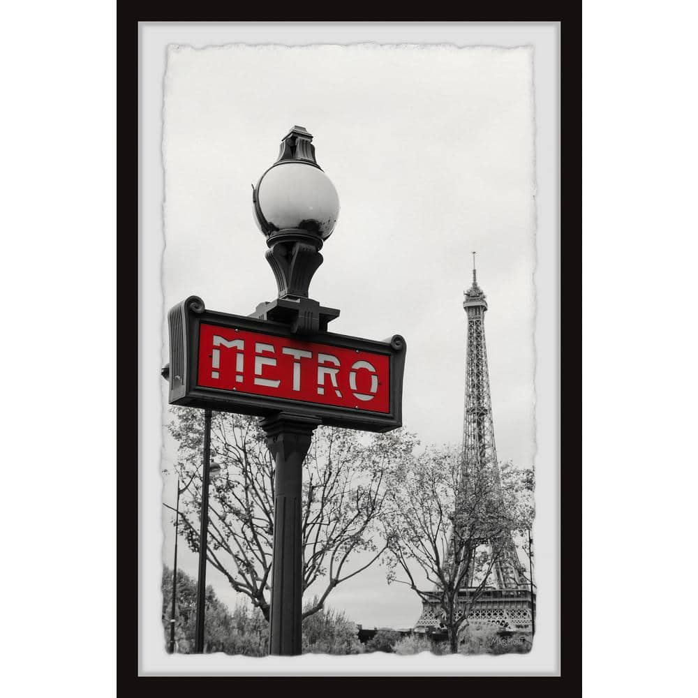 Paris Metro Subway by Marmont Hill Framed Architecture Art Print 30 in. x 20 in.