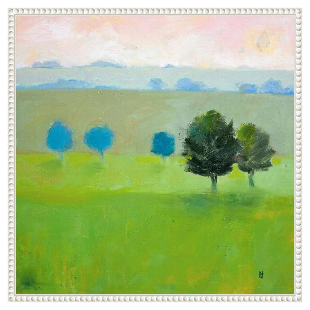 Amanti Art Gascony Trees by Sally Hoot Nick 1-Piece Floater Frame Giclee Nature Canvas Art Print 22 in. x 22 in.