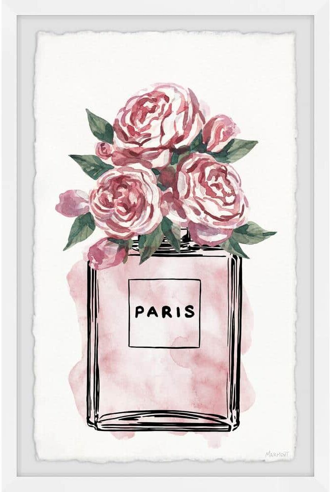 Floral Perfume by Marmont Hill Framed Home Art Print 12 in. x 8 in.