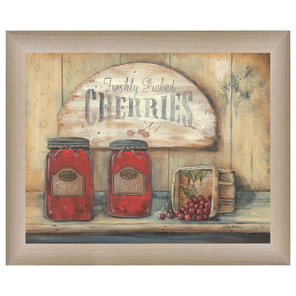 HomeRoots Rustic Cherry Jam Brown by Unknown 1 Piece Framed Graphic Print Typography Art Print 14 in. x 17 in. .
