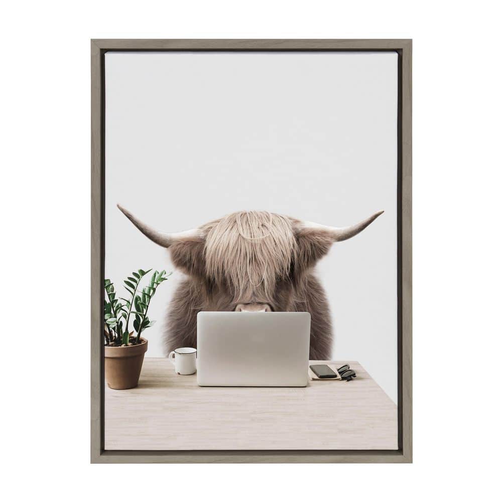 Kate and Laurel Hi, I'm Harry, I work in Sales by The Creative Bunch Studio Framed Animal Canvas Wall Art Print 24.00 in. x 18.00 in.