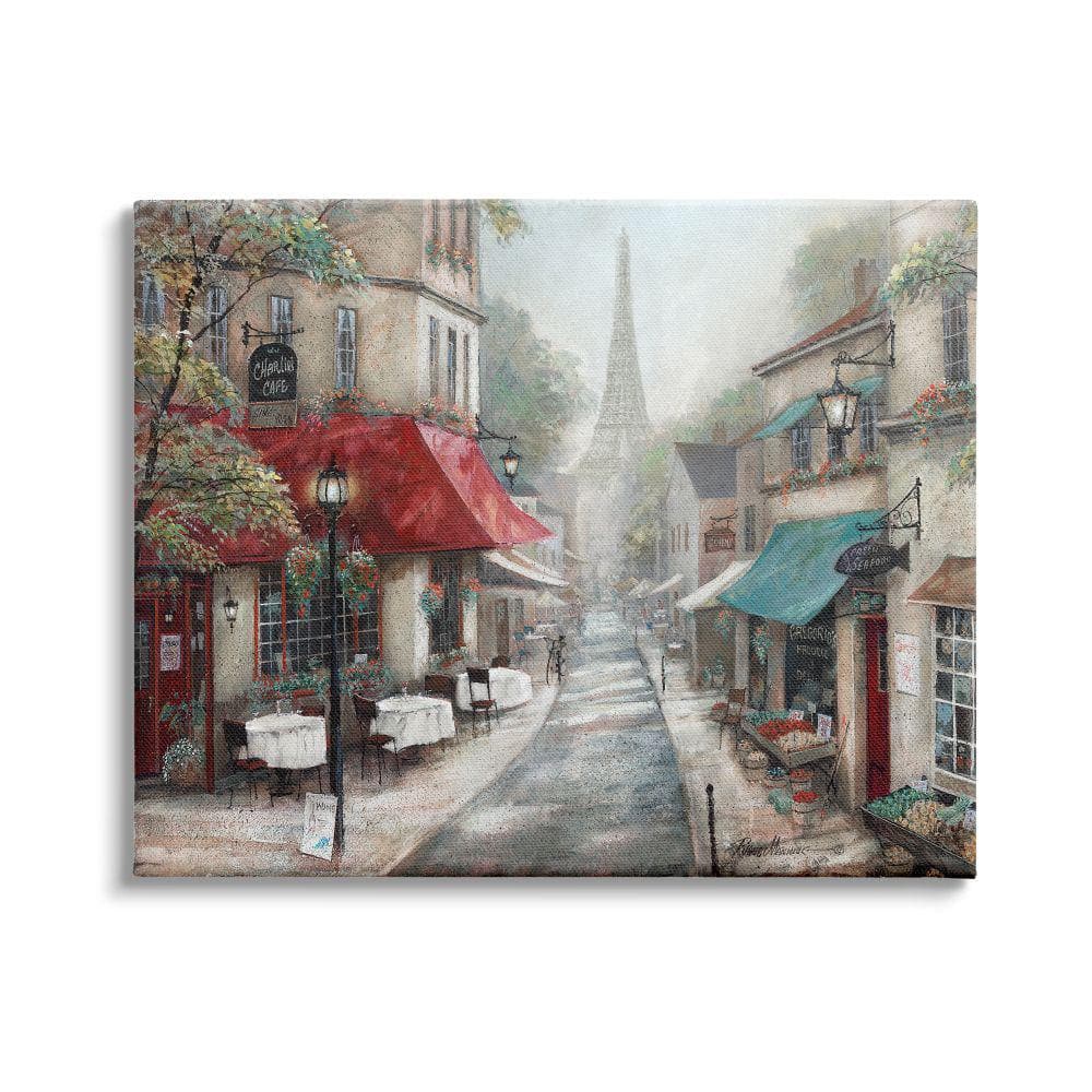 Stupell Industries Parisian Countryside Bistro Architecture by Ruane Manning Unframed Print Architecture Wall Art 30 in. x 40 in.