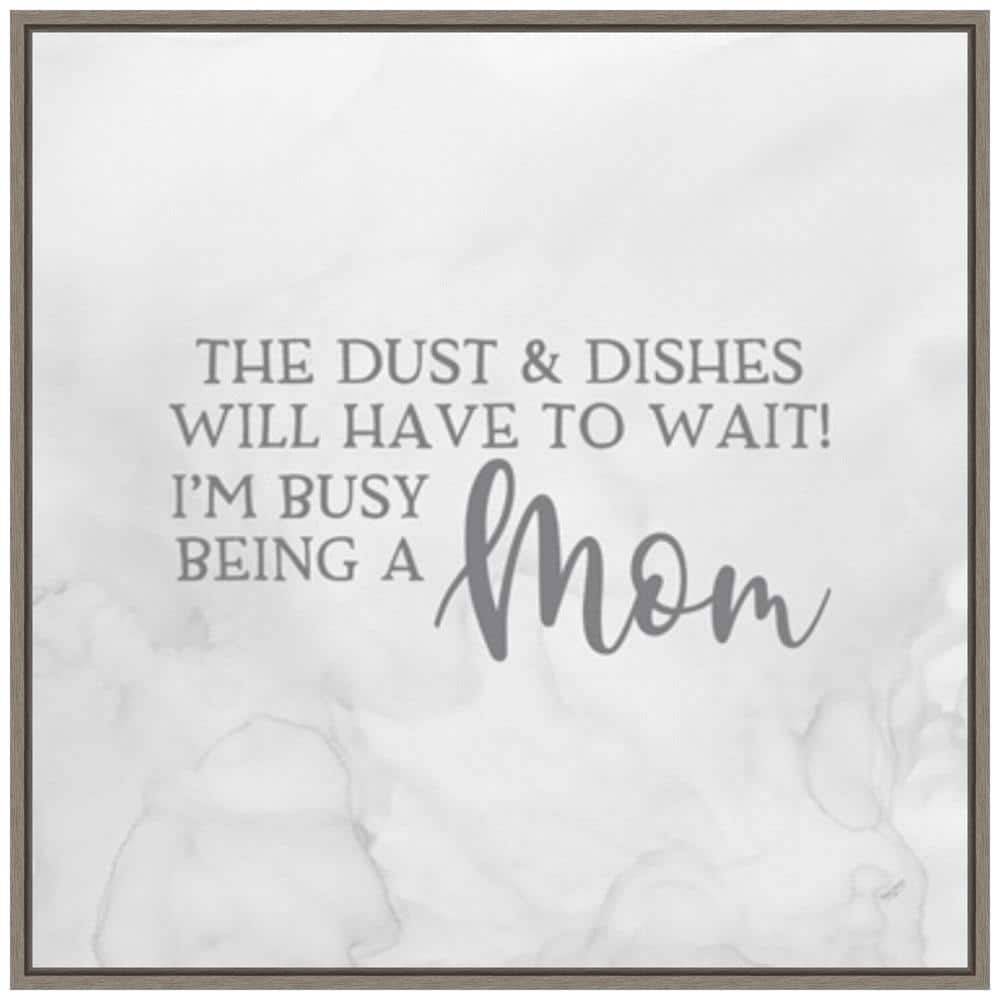 Amanti Art 22 in. Mother Sentiments II Dishes Mother's Day Holiday Framed Canvas Wall Art