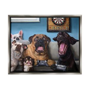 The Stupell Home Decor Collection Dogs Playing Video Games Livingroom Pet Portrait