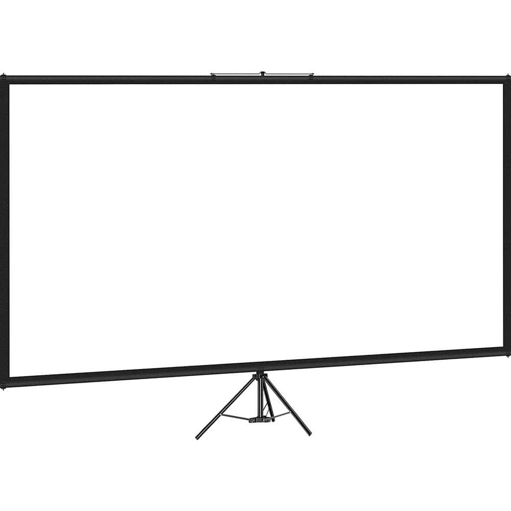 Etokfoks 100 in. Tripod Projector Screen with Stand 16:9 4K HD Projection Screen Height Adjustable for Movie, Home and Office